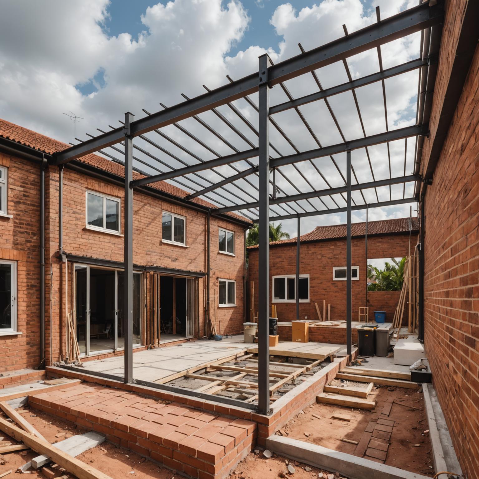 Rear extension under construction