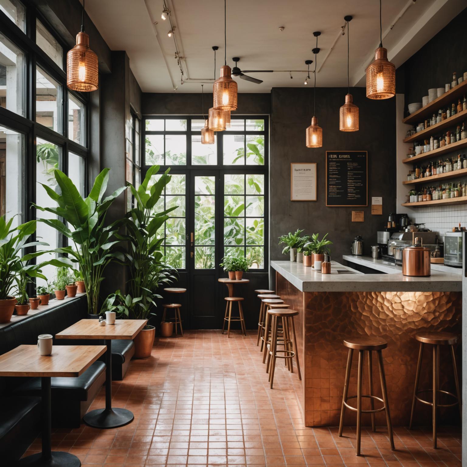 Shophouse café counter