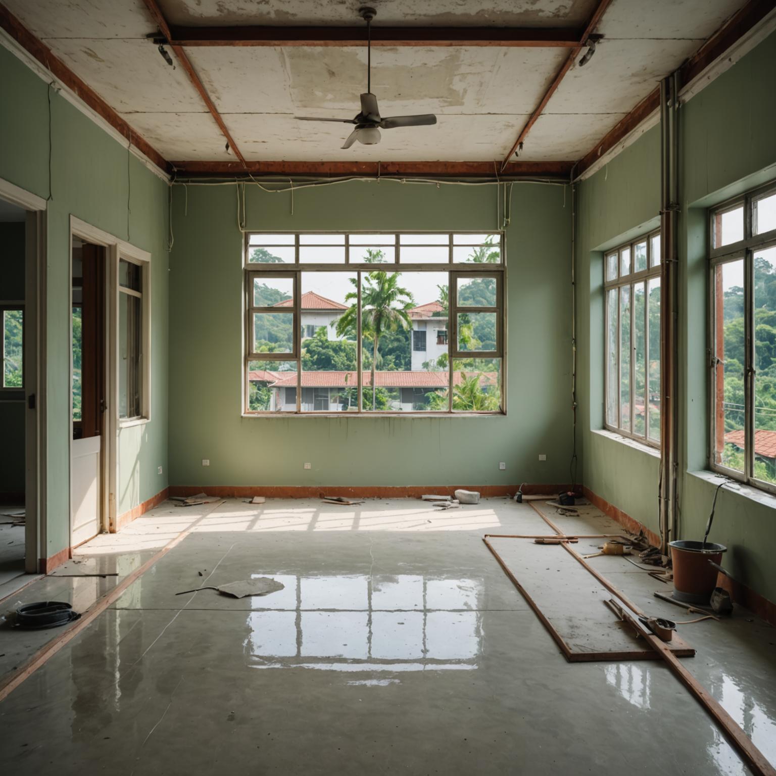 Renovation in progress inside a Klang Valley terrace home